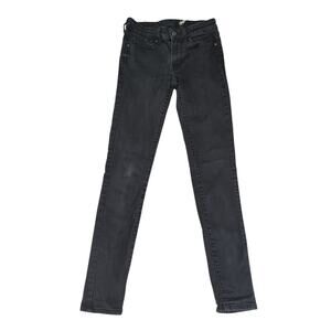 Levi's 711 Skinny Jeans Black Wash Stretch‎ Women's Size 27